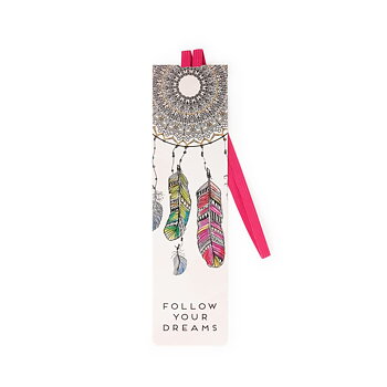 Dream catcher Follow your Dreams : Bokmärke med resårband