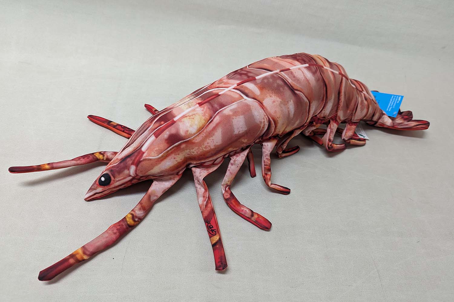 Tiger prawn cushion 60x20 cm