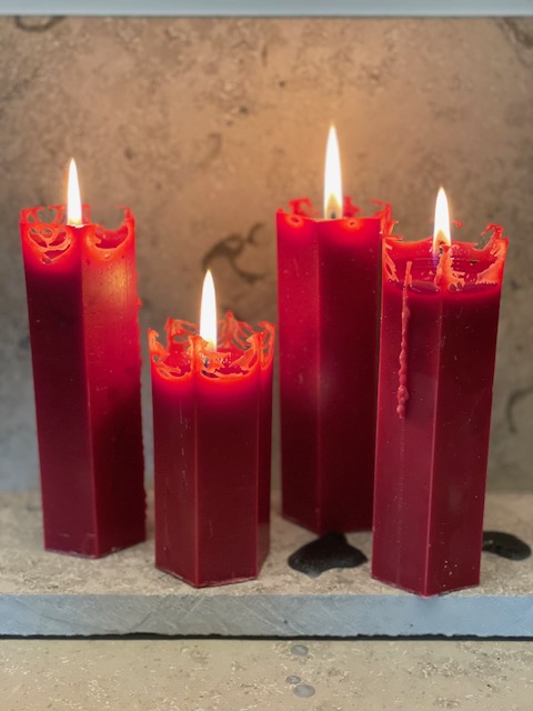 Spidernet candles RED 15cm - 4