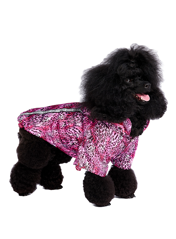 Urban Pup Pink Leopard Print Rainstorm Regnjacka Rosa - 2