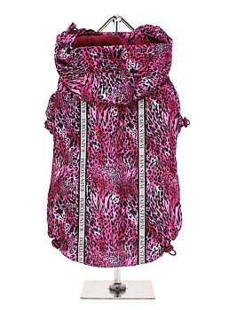 Urban Pup Pink Leopard Print Rainstorm Regnjacka Rosa