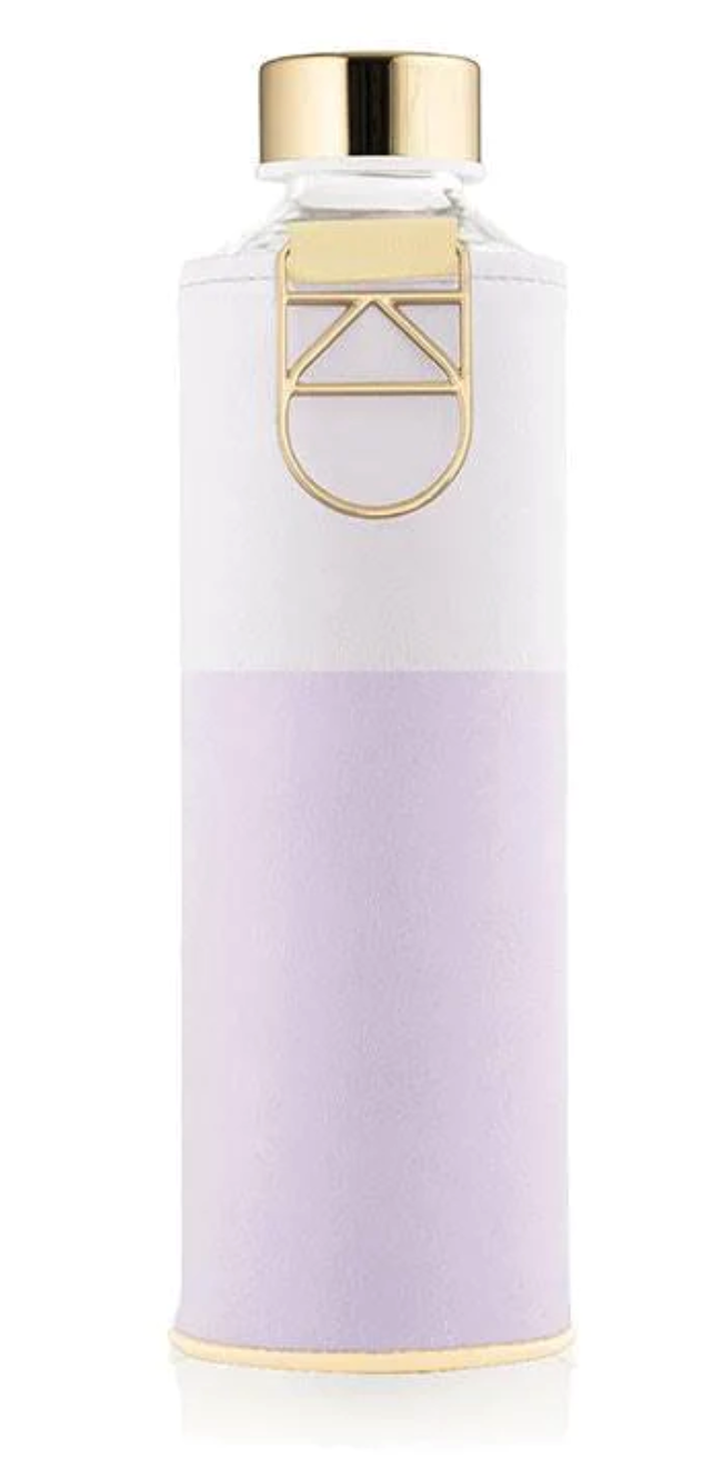 Vesipullo violetin ja vaaleanpunaisen sävyissä