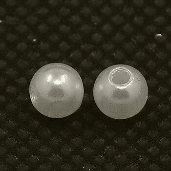Akrylpärlor 6mm cremevita