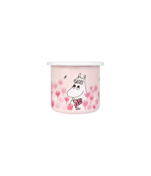 Emaljmugg Mumin I Trädgården Rosa 2,5 dl - 4