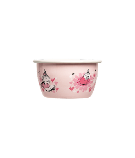 Emaljskål Mumin i Trädgården Rosa 3 dl - 3