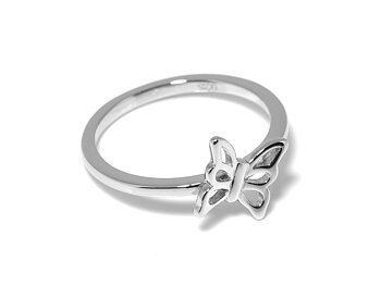 Fjäril Ring i Äkta 925 Silver storlek 7, Semester eller Sommar Accessoar, Djur Smycke