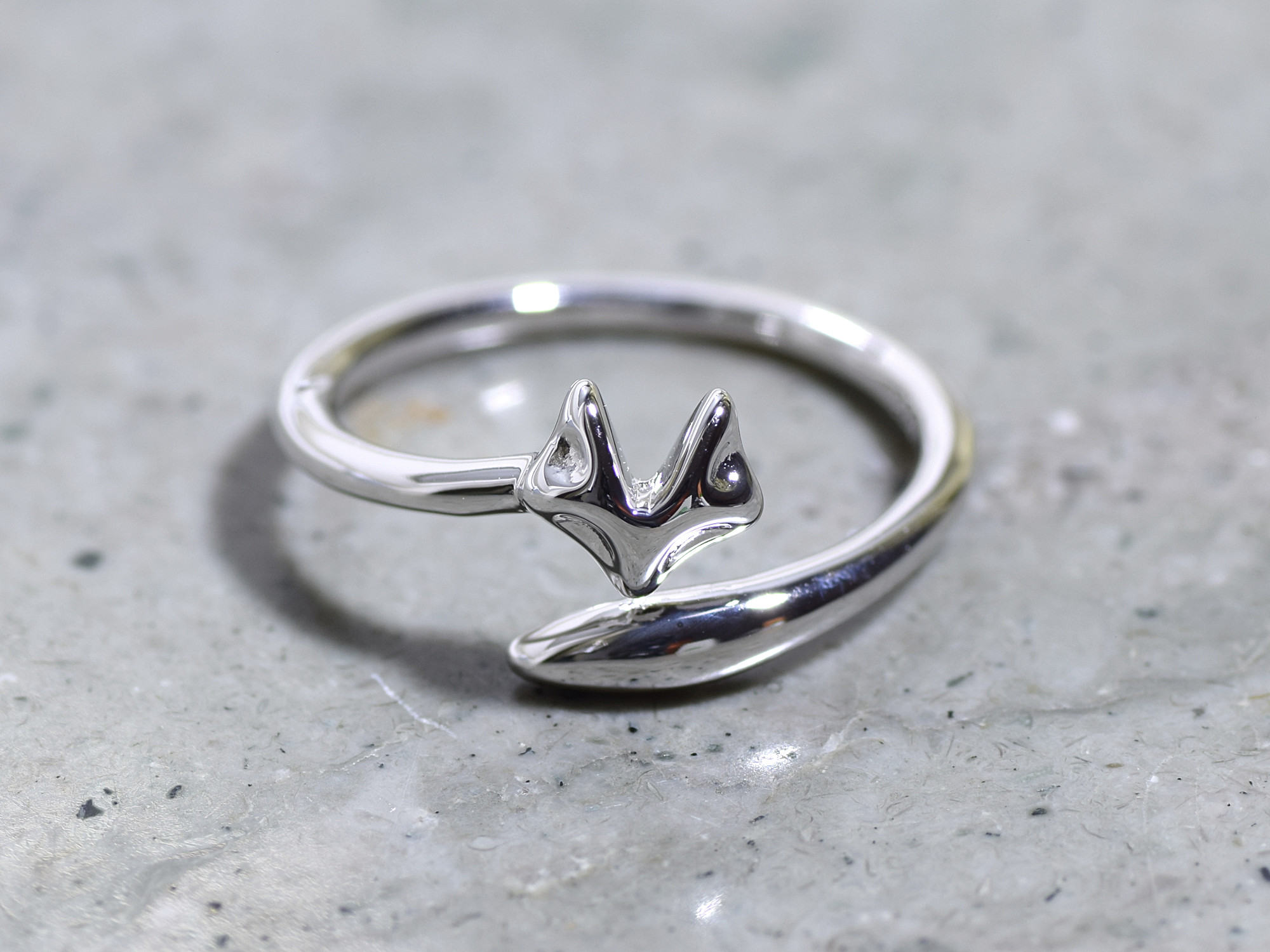 Räv med Svans Ring i Äkta 925 Silver storlek 7, Rävhuvud Accessoar, Djur Smycke - 3