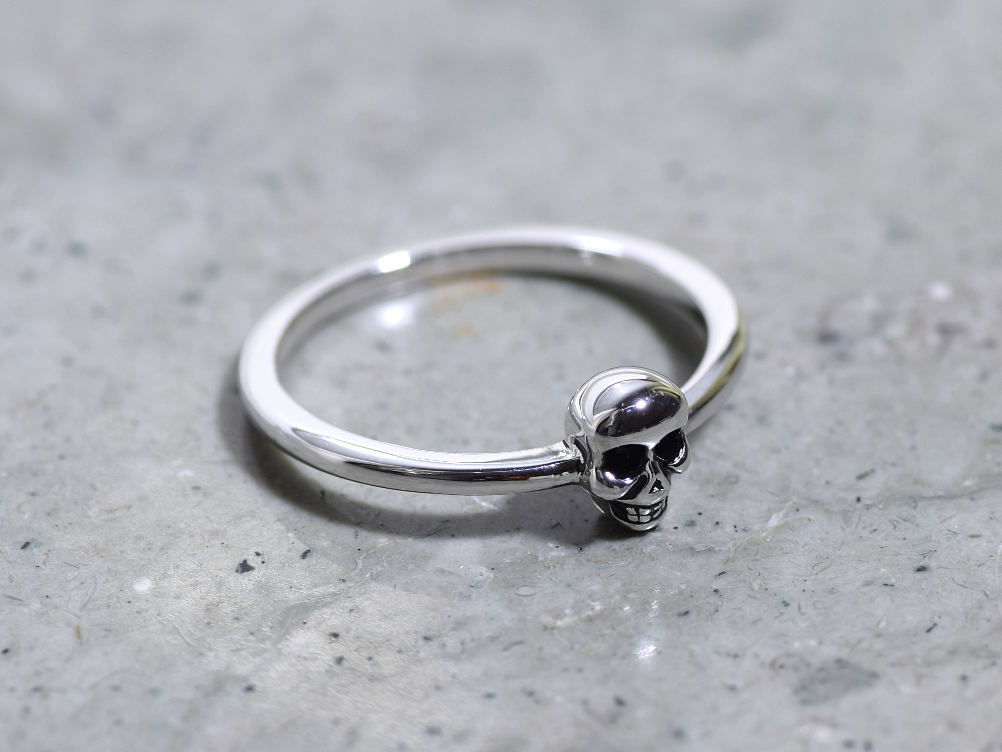 Dödskalle Ring i Äkta 925 Silver storlek 7, Realistisk Skalle Accessoar, Dödskalle Smycke - 3