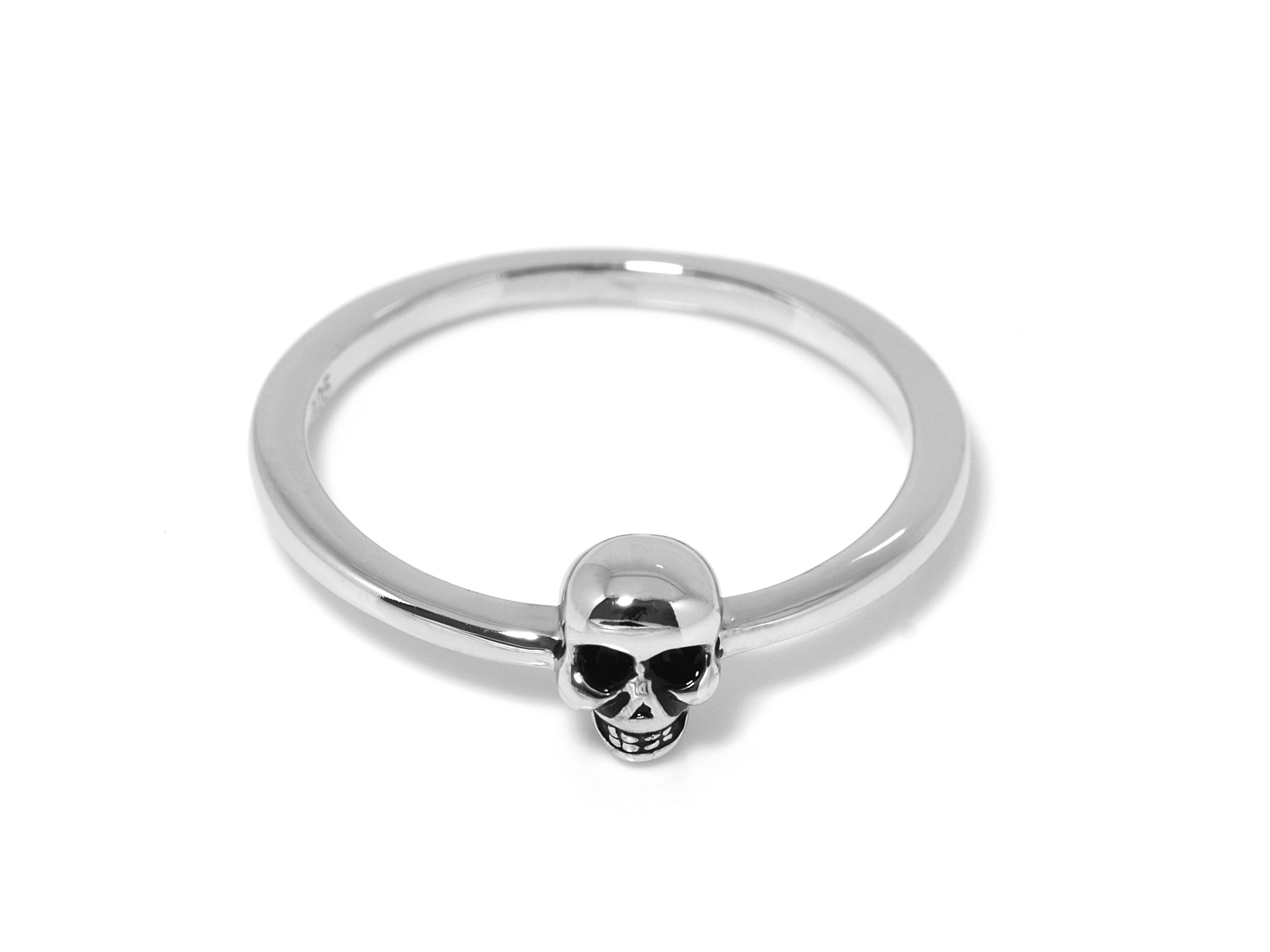 Dödskalle Ring i Äkta 925 Silver storlek 7, Realistisk Skalle Accessoar, Dödskalle Smycke - 2