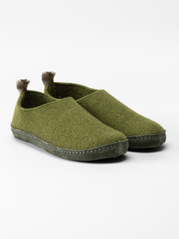 Wollslipper Selma Olivgrün von Shepherd