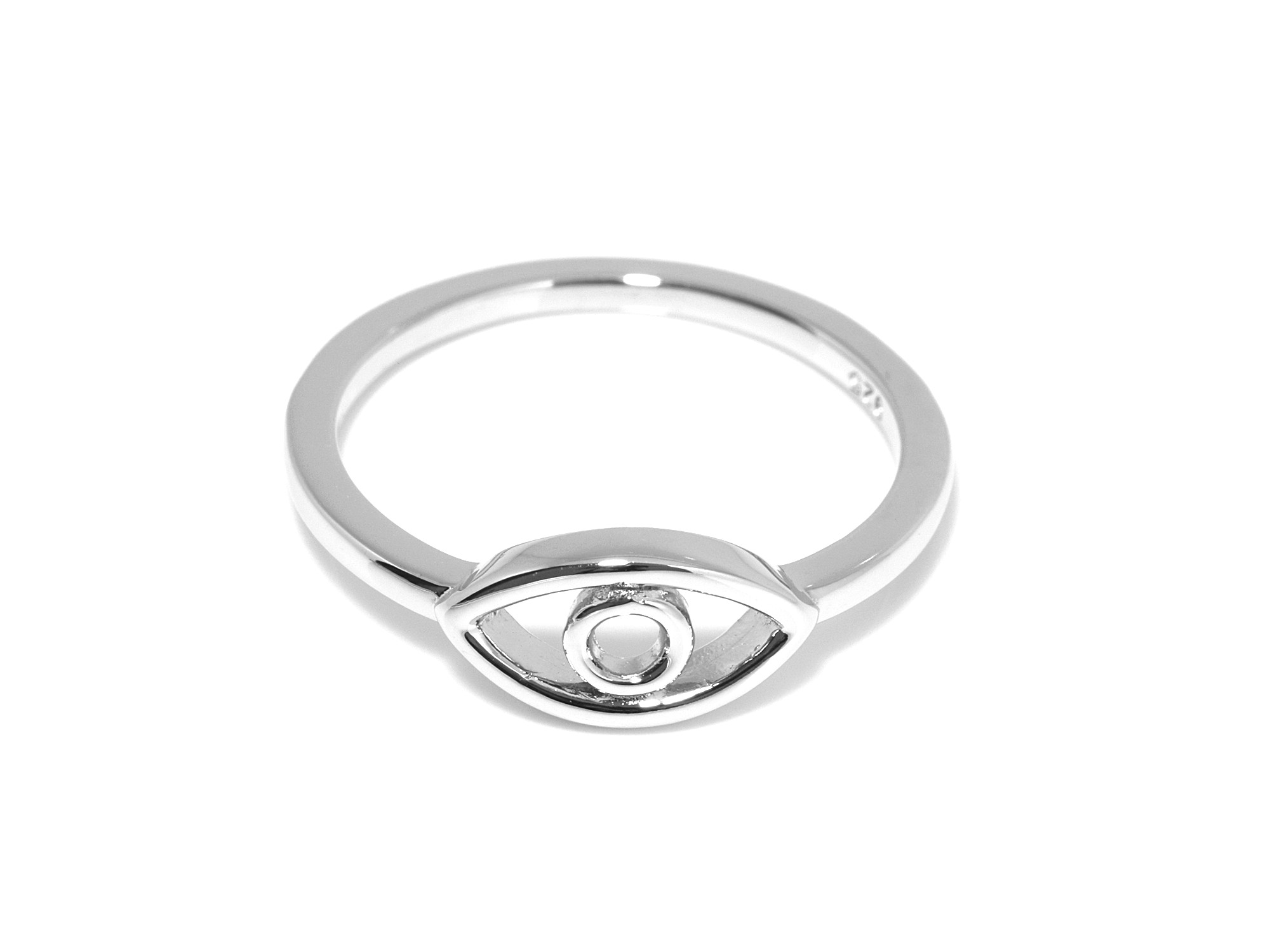 Öga Ring i Äkta 925 Silver storlek 7, Synfel eller Optiker Accessoar, Vision eller Syn Smycke - 2