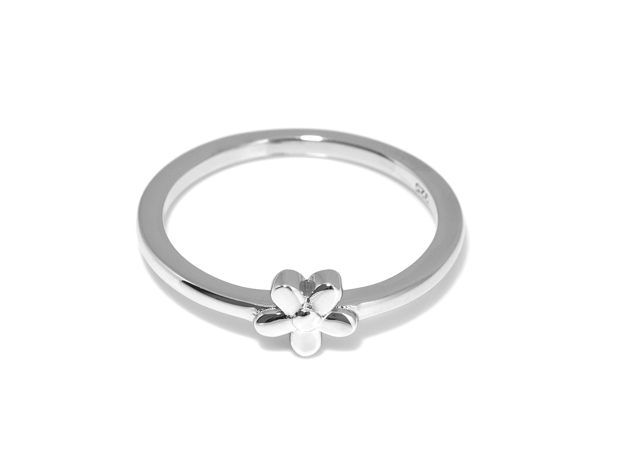 Blomma Ring i Äkta 925 Silver storlek 7, Stiliserad Blomster Accessoar, Natur Smycke - 2