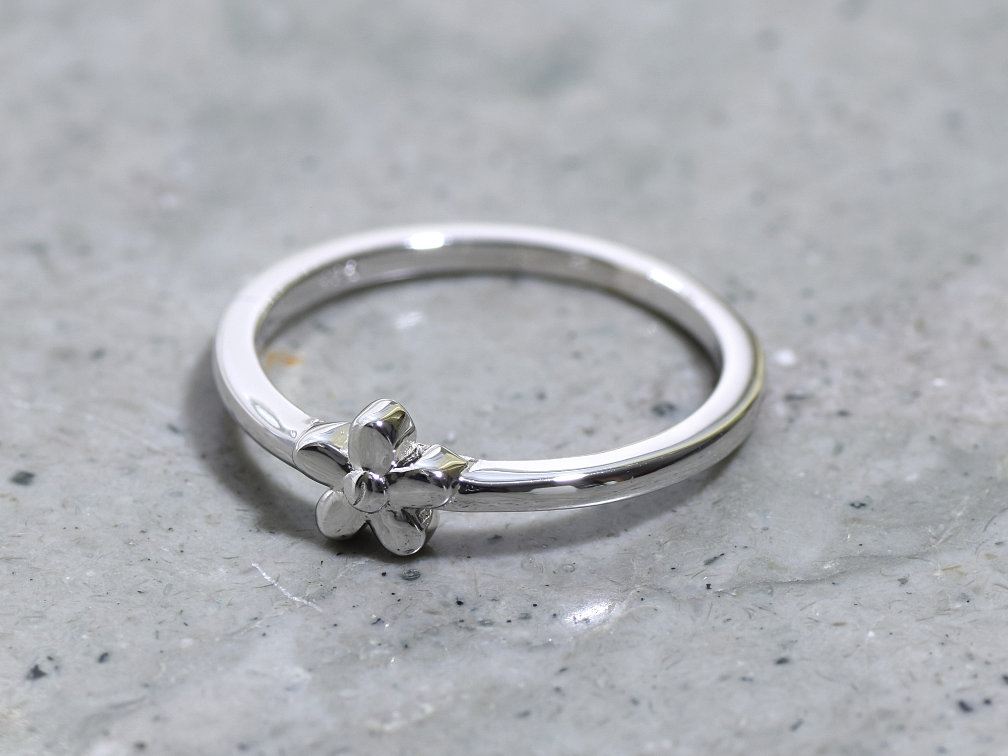 Blomma Ring i Äkta 925 Silver storlek 7, Stiliserad Blomster Accessoar, Natur Smycke - 3