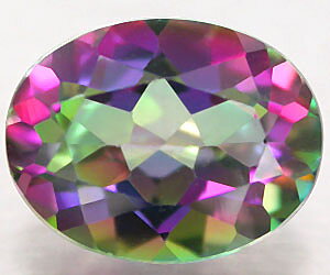 1.69 ct top luster oval cut natural mystic topaz gemstone