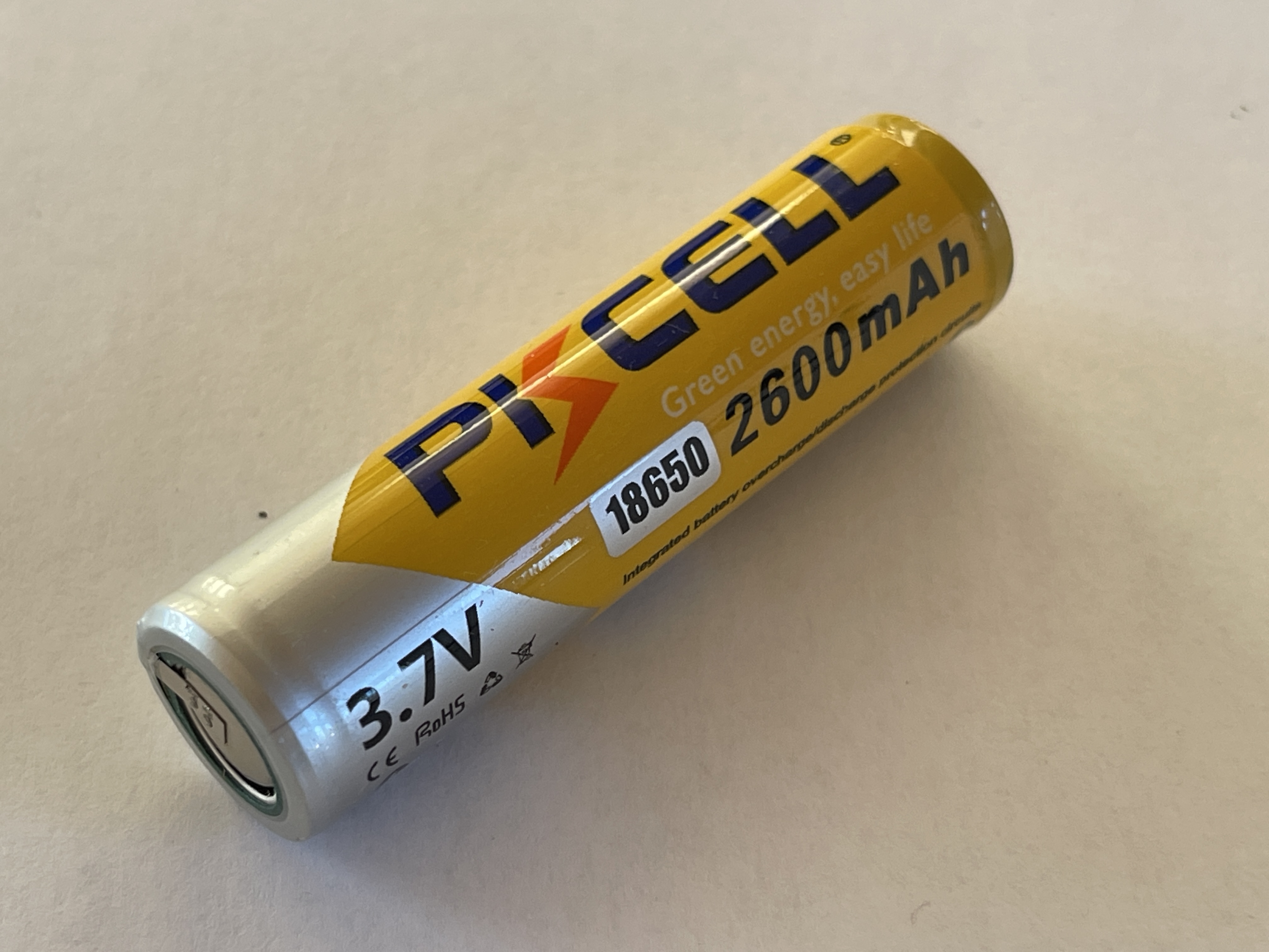 Laddningsbart Li-ion 18650 Battery with Protection Board (Flat Top ) - 3