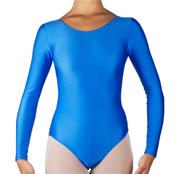 Turn og Gymnstikkddrakt med lange ermer, royal lycra, for Ramstad Turnforening