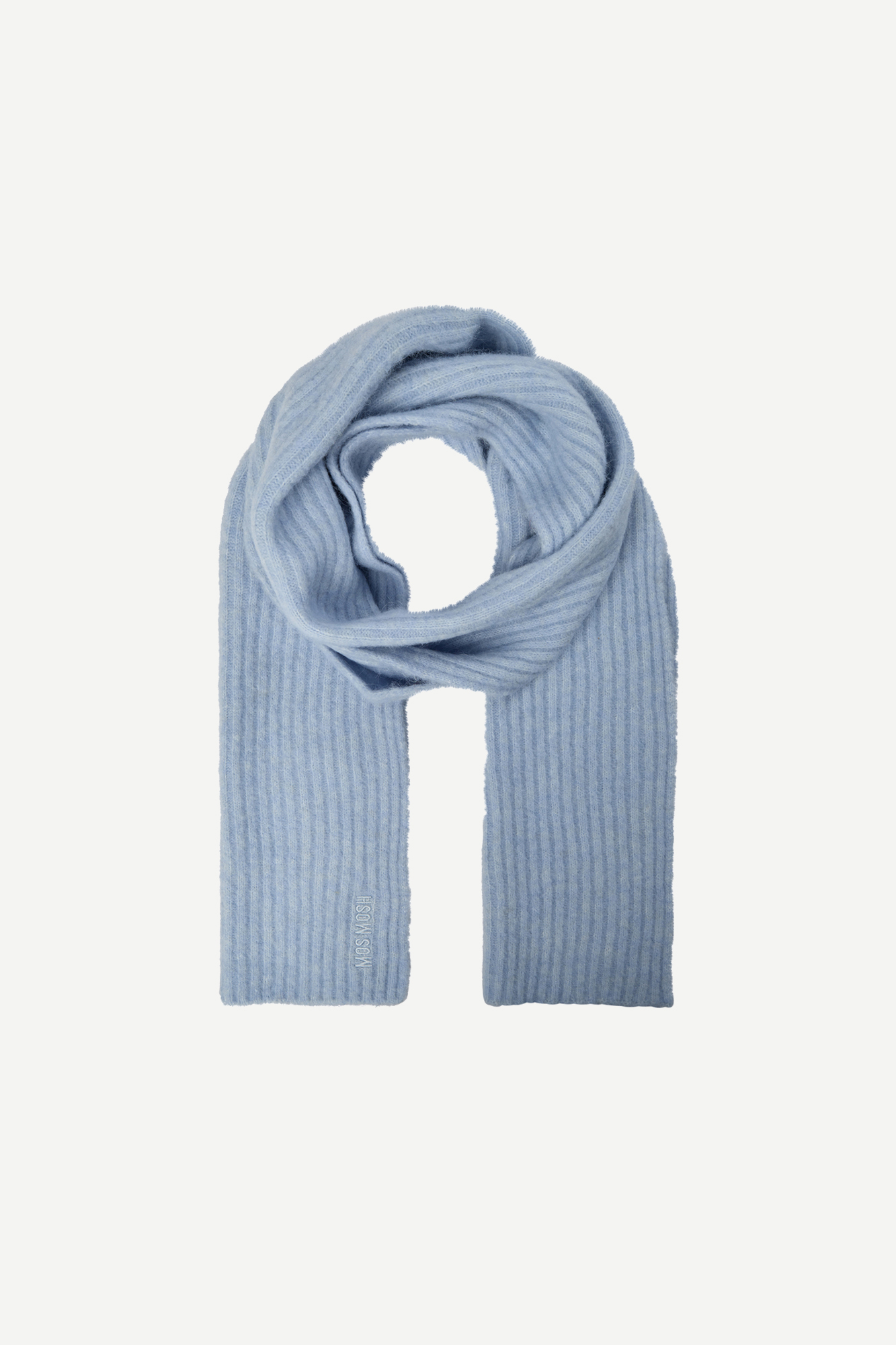 Mos Mosh Lora Knit Scarf Cashmere Blue