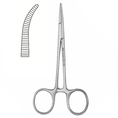 HLW® Hemostatic Mosquito, Curved 125 mm 