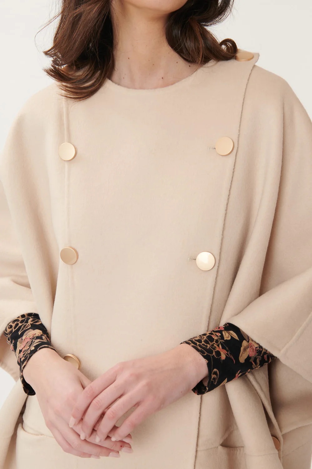 Derhy - Christine Wool Cape Beige - 4