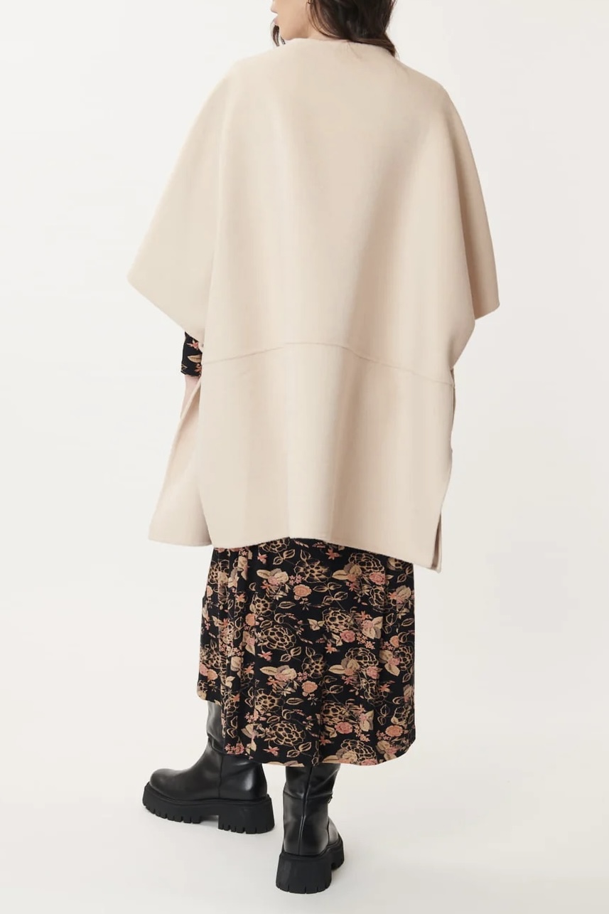 Derhy - Christine Wool Cape Beige - 3