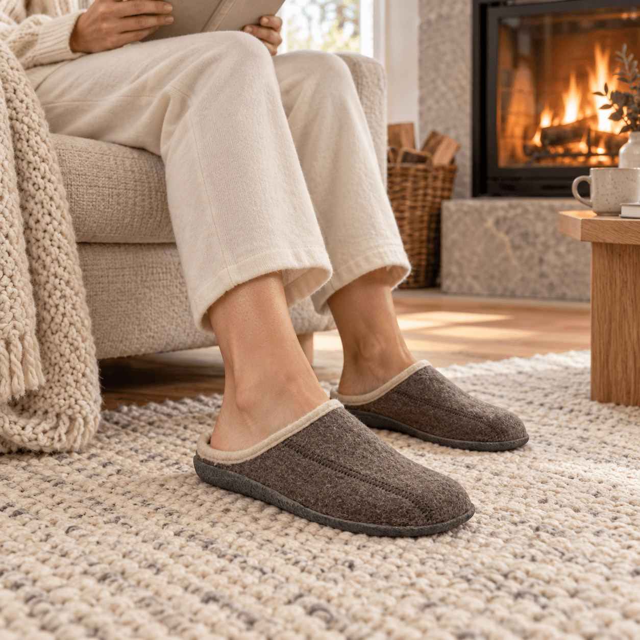 Ulltoffel med uttagbar innersula – Unisex - 2