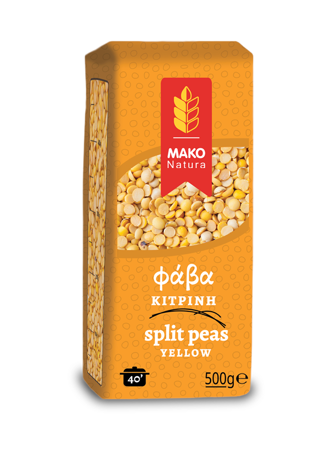 fava, 500g, MAKO,  delade gula ärter