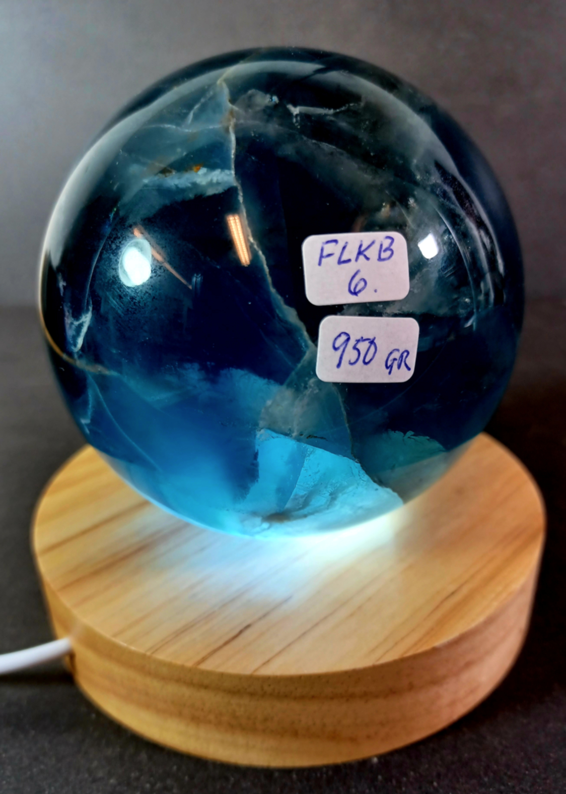 Blå Fluorit Klot / Kula - FLKB6