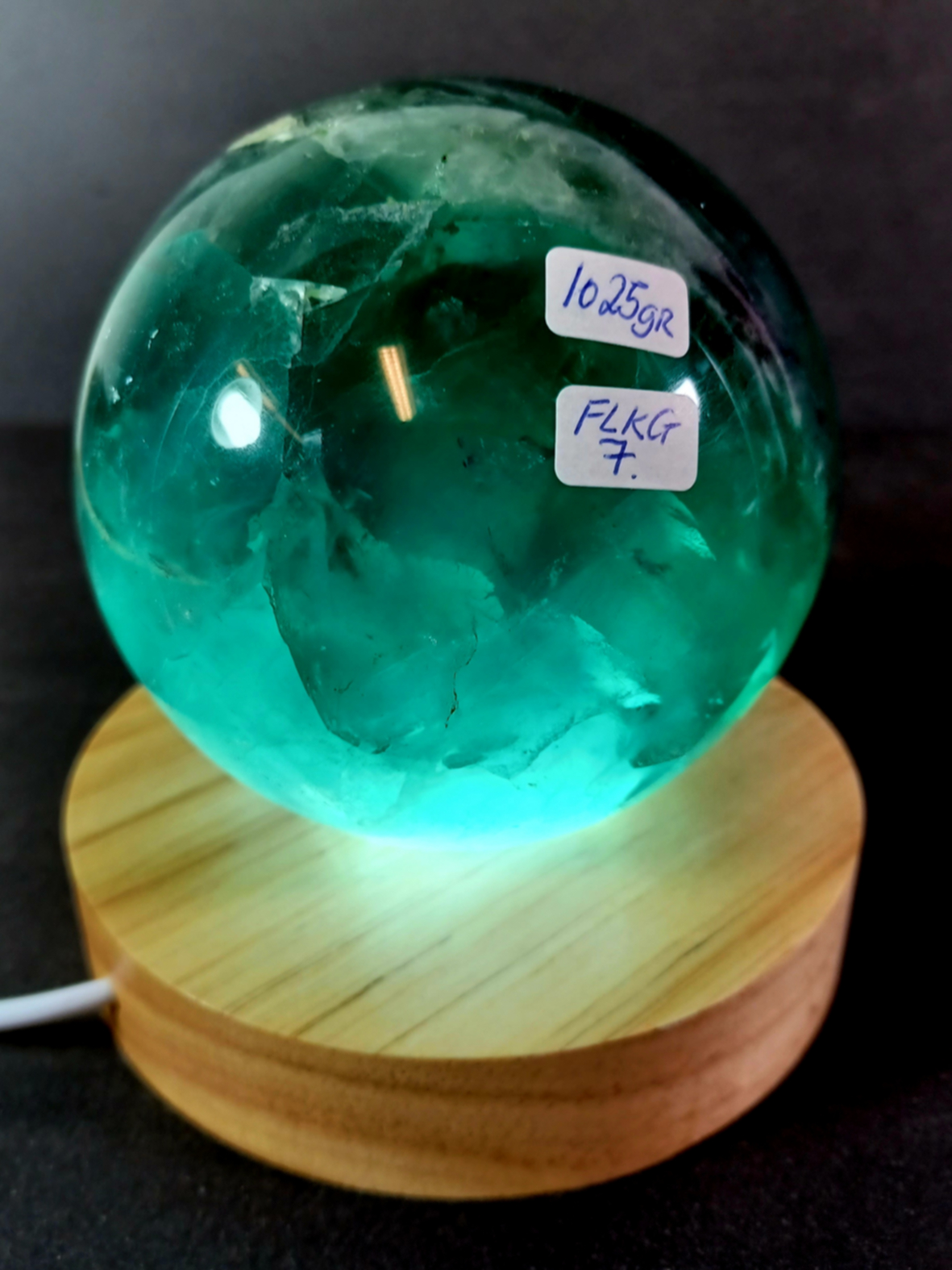 Smaragd Grön Fluorit Klot / Kula - FLKG7