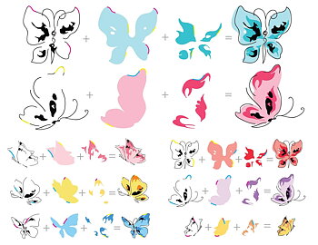 ALTENEW -  PAINTED BUTTERFLIES   Stamp and Die