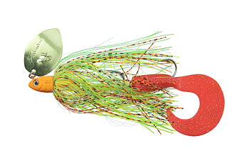The svartzonker mc shaker pike is a large chatterbait for pike. The large spoon vibrates and knocks away the grass. Firetiger