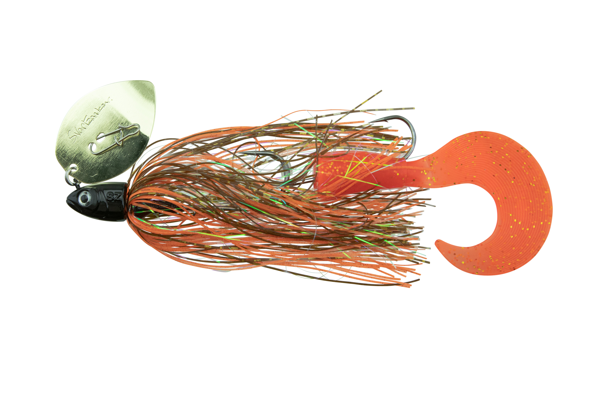 The svartzonker mc shaker pike is a large chatterbait for pike. The large spoon vibrates and knocks away the grass. golden shiner
