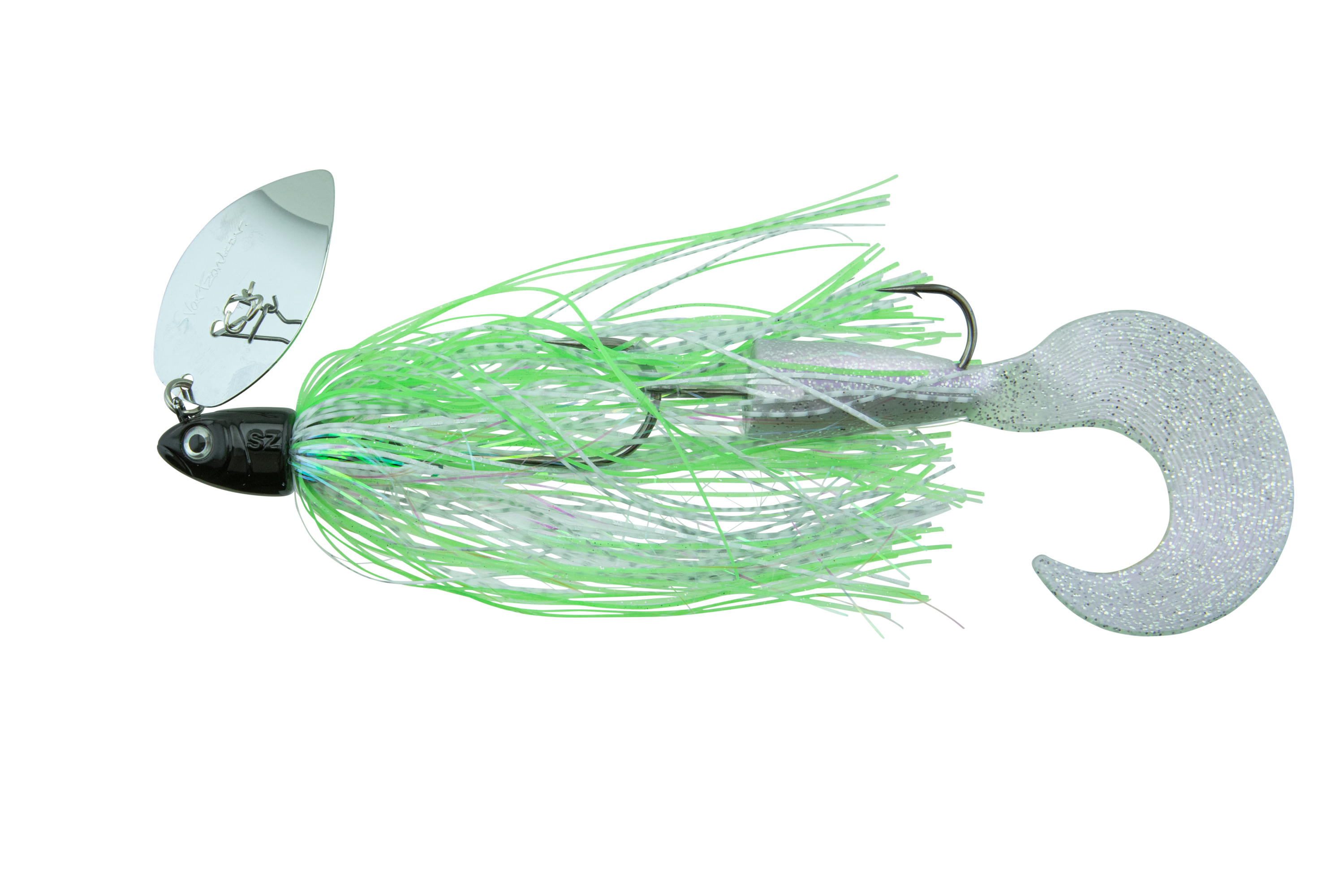 The svartzonker mc shaker pike is a large chatterbait for pike. The large spoon vibrates and knocks away the grass. minnow
