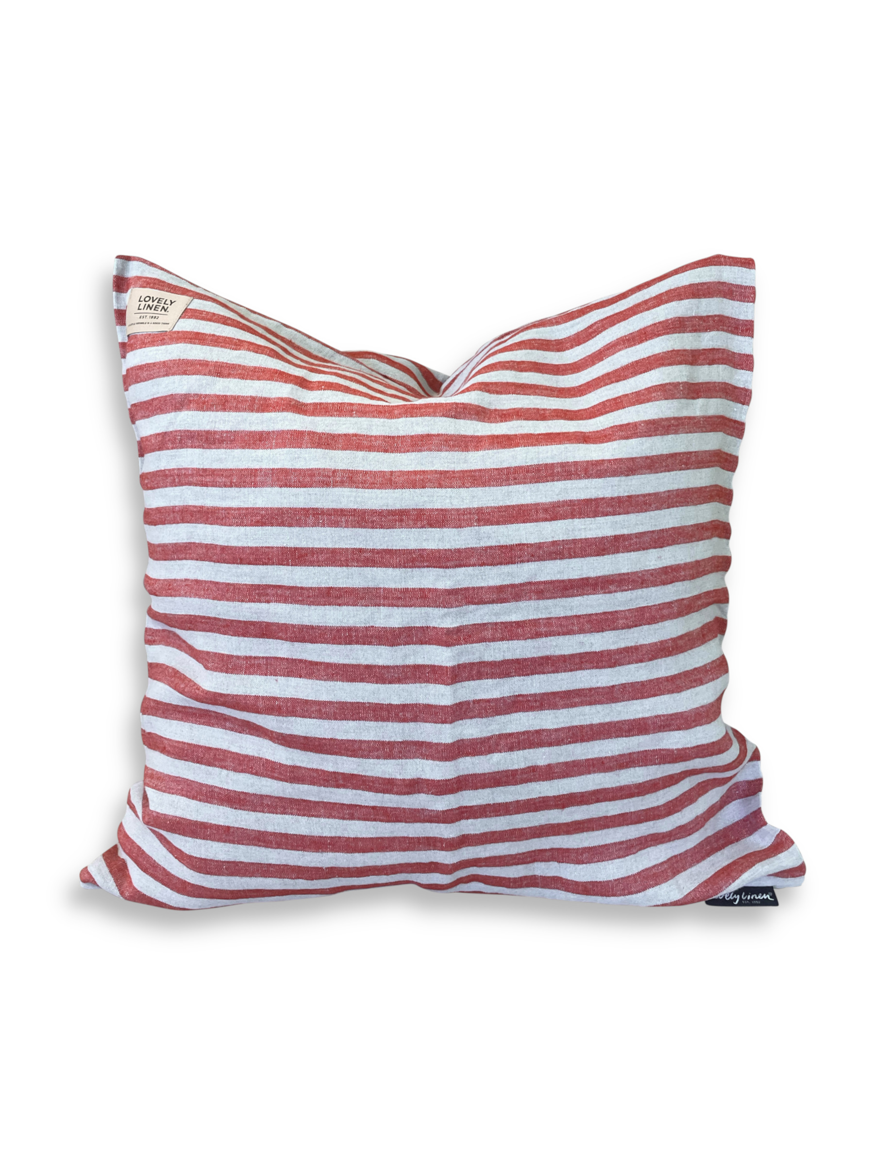 MISTY EDGE CUSHION COVER REAL RED Lovely Linen
