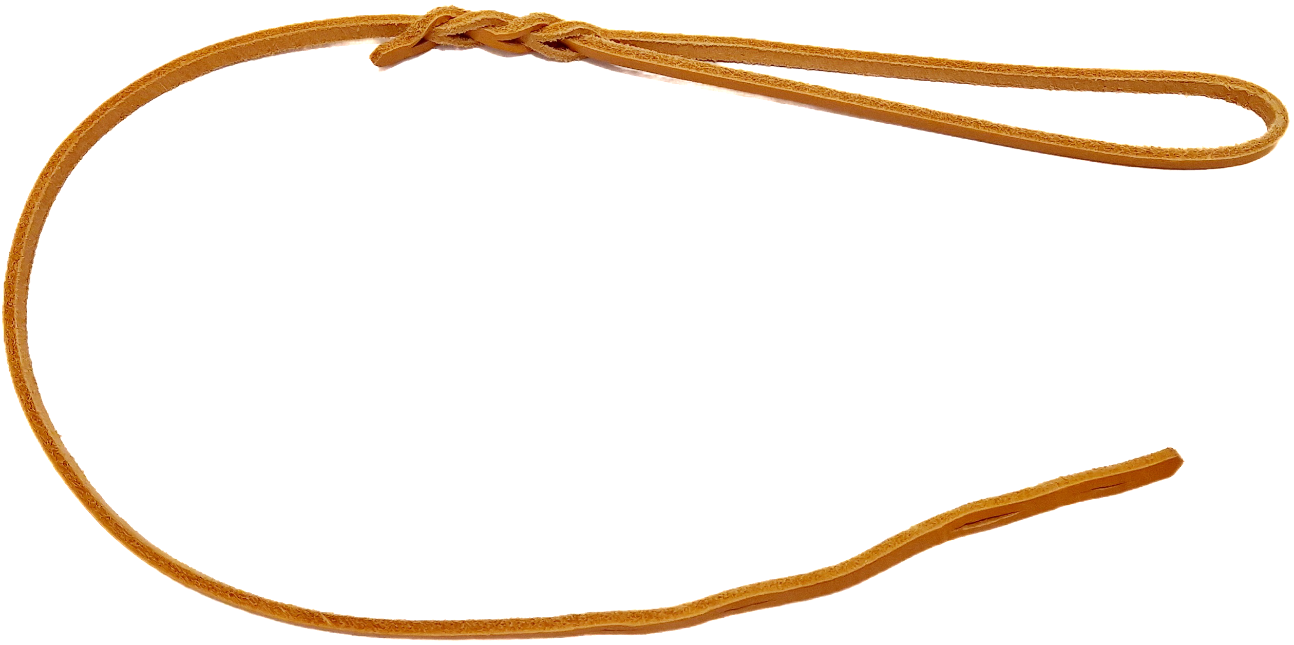 Läderkoppel, natur oflätad, 6mm bredd