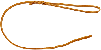 Läderkoppel, natur oflätad, 6mm bredd