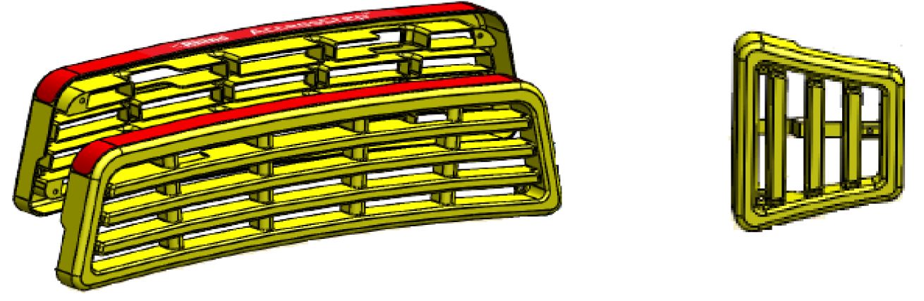SK105 Zestaw Wymiany Plastikowych Stopni (Potrójne Żółte Stopnie)