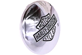 Large End Cap, Footpeg W/Logo