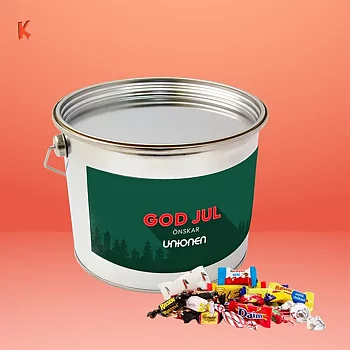 Plåthink med godis