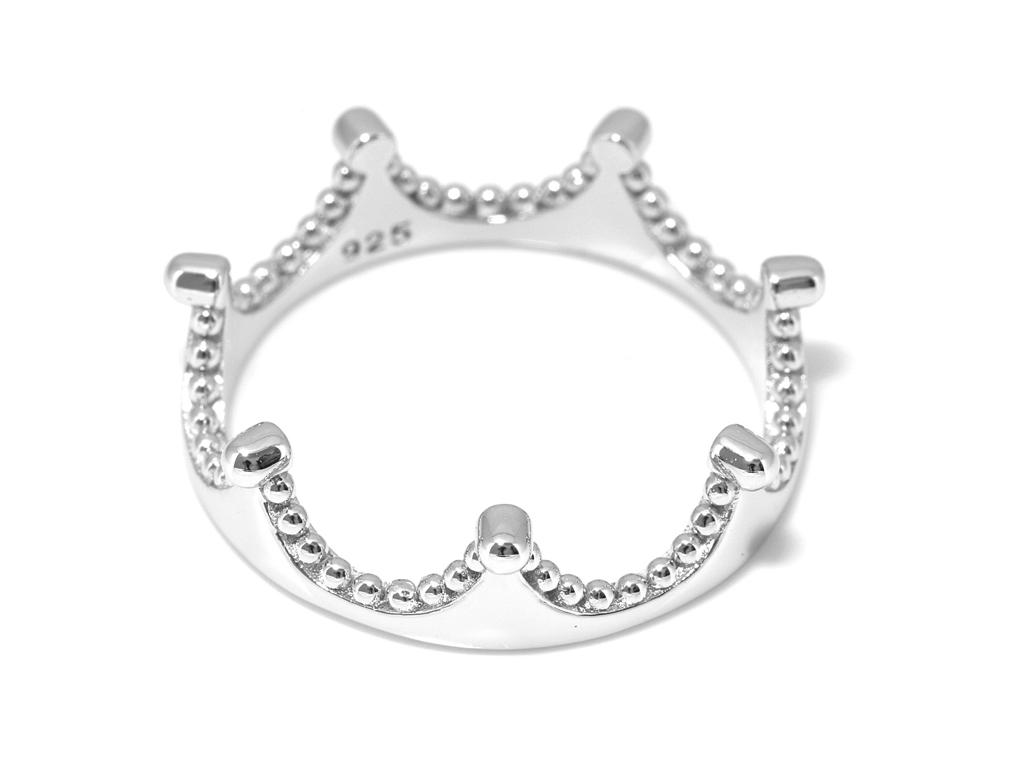 Krona Ring i Äkta 925 Silver storlek 7, Stiliserad Kungakrona Accessoar, Kunglighet Smycke - 2