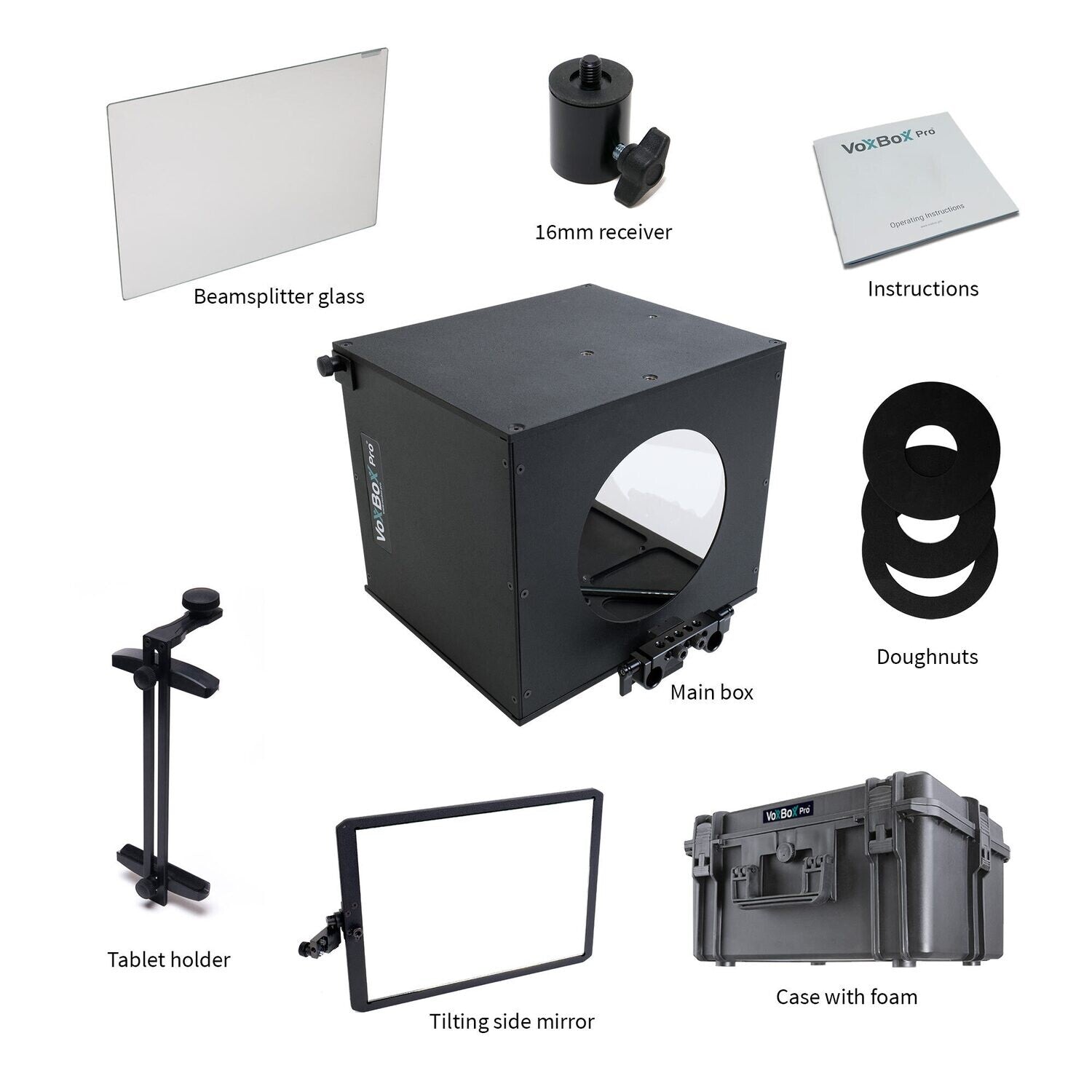 PrimeLight VoxBox Pro MKII Kit Mirror Box Telepromter - 4