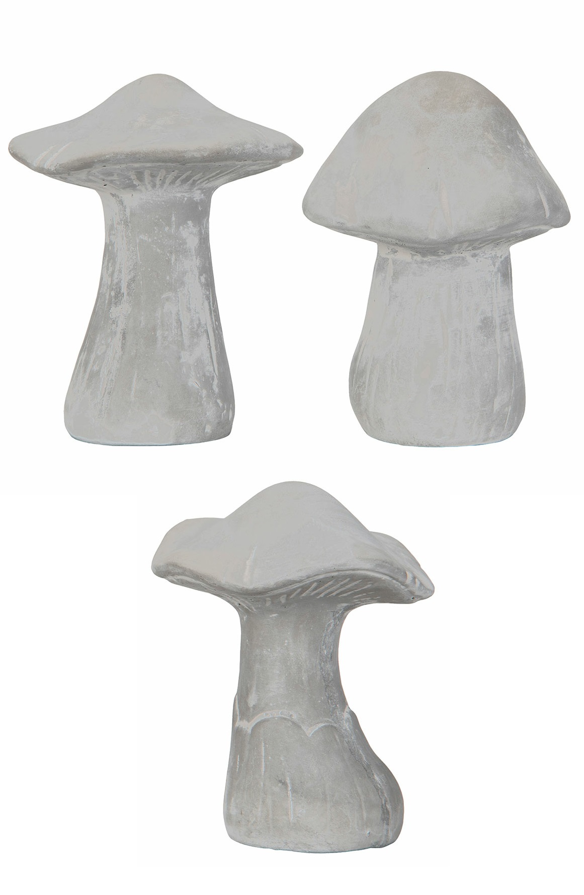 Svampar - Grå - Cement/Betong - 3-pack - 11 cm - 3
