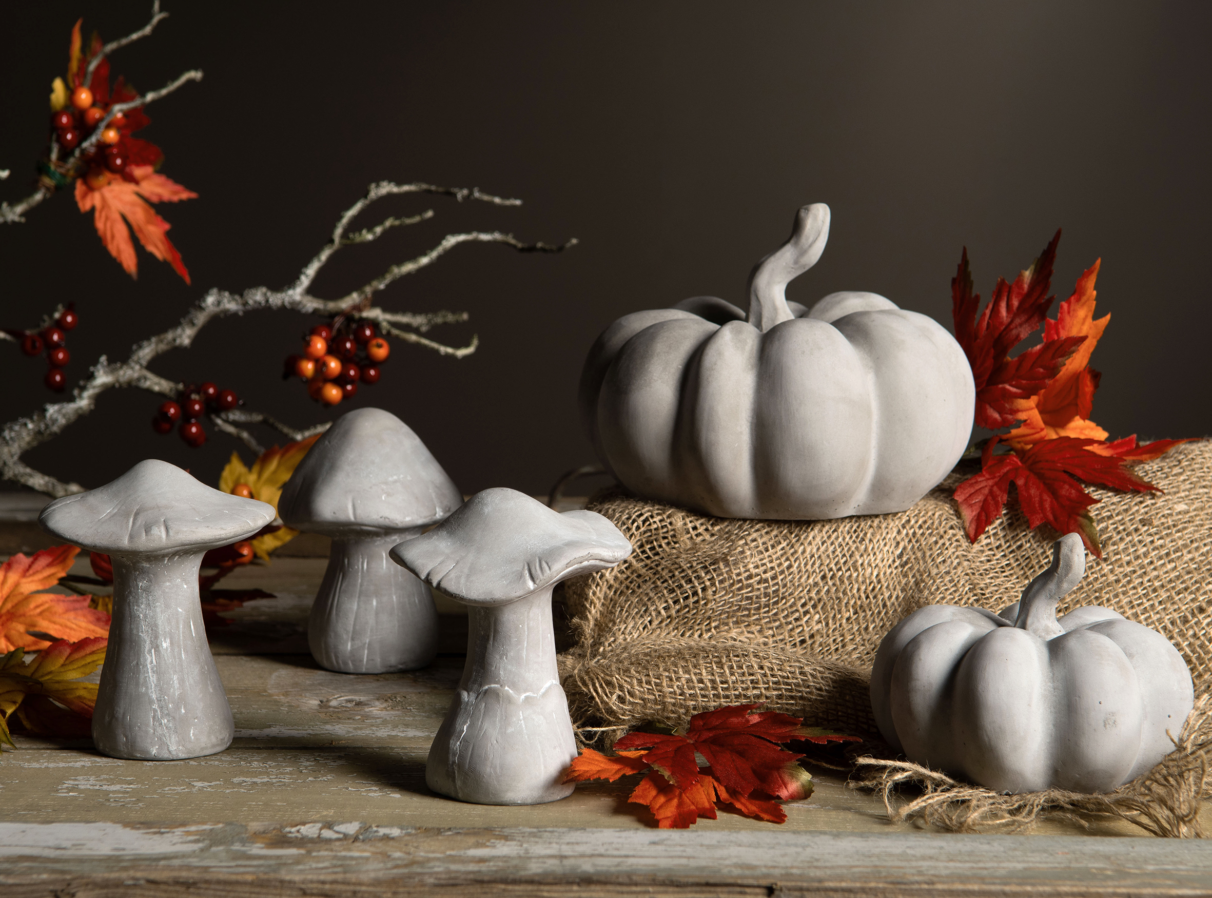 Pumpa - Grå - Cement/Betong - 16x13 cm - 7