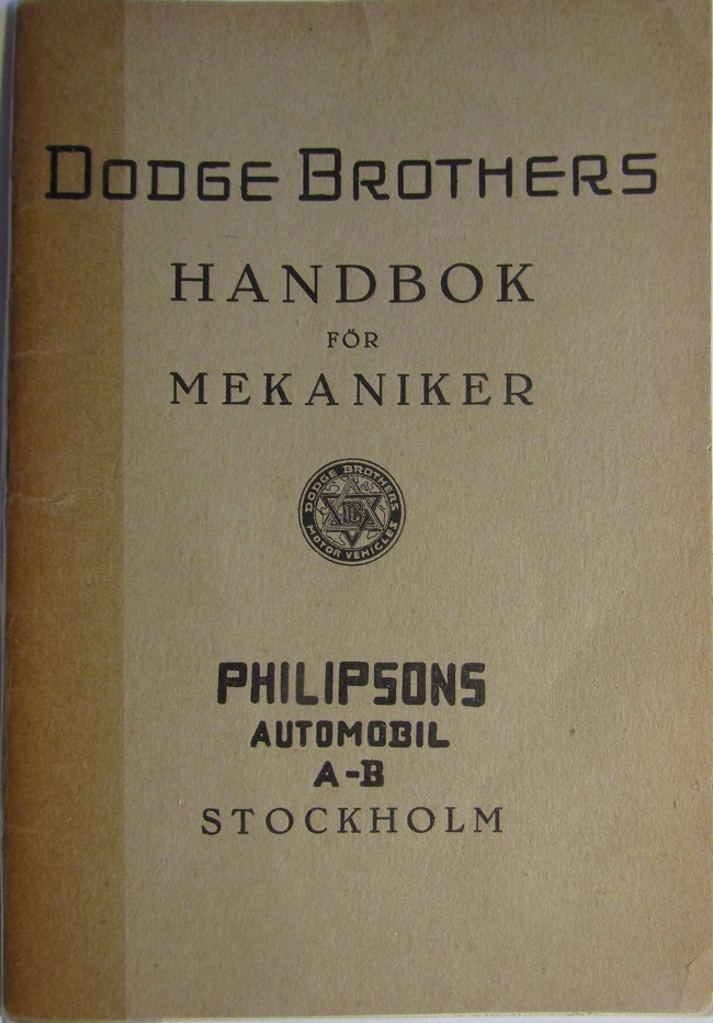 1926 Dodge Brothers Handbok svensk