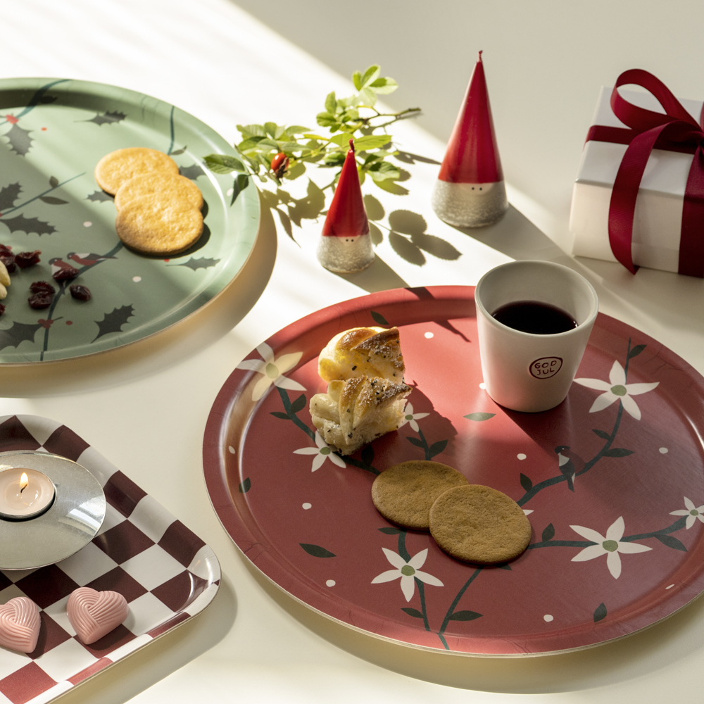 Holiday Flowers Rund Bricka - 31 cm - 4