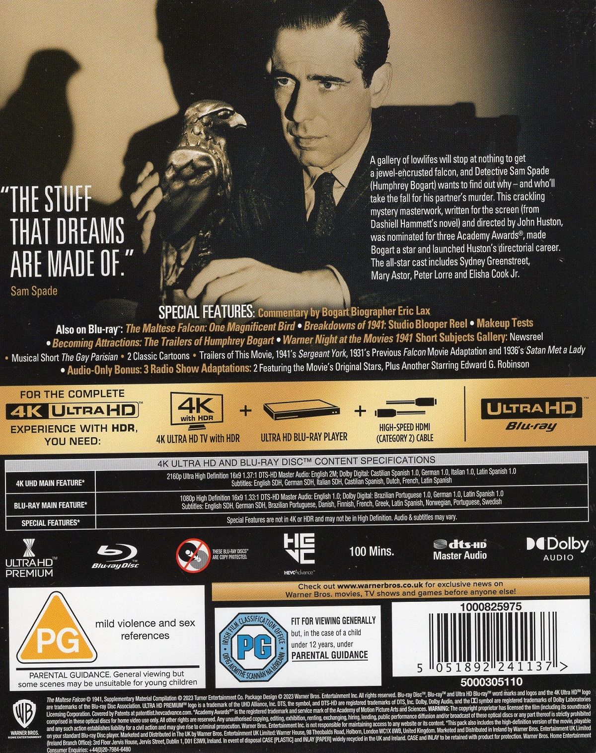 Maltese Falcon (Steelbook) (ej svensk text) (4K Ultra HD + Blu-ray)  - 2