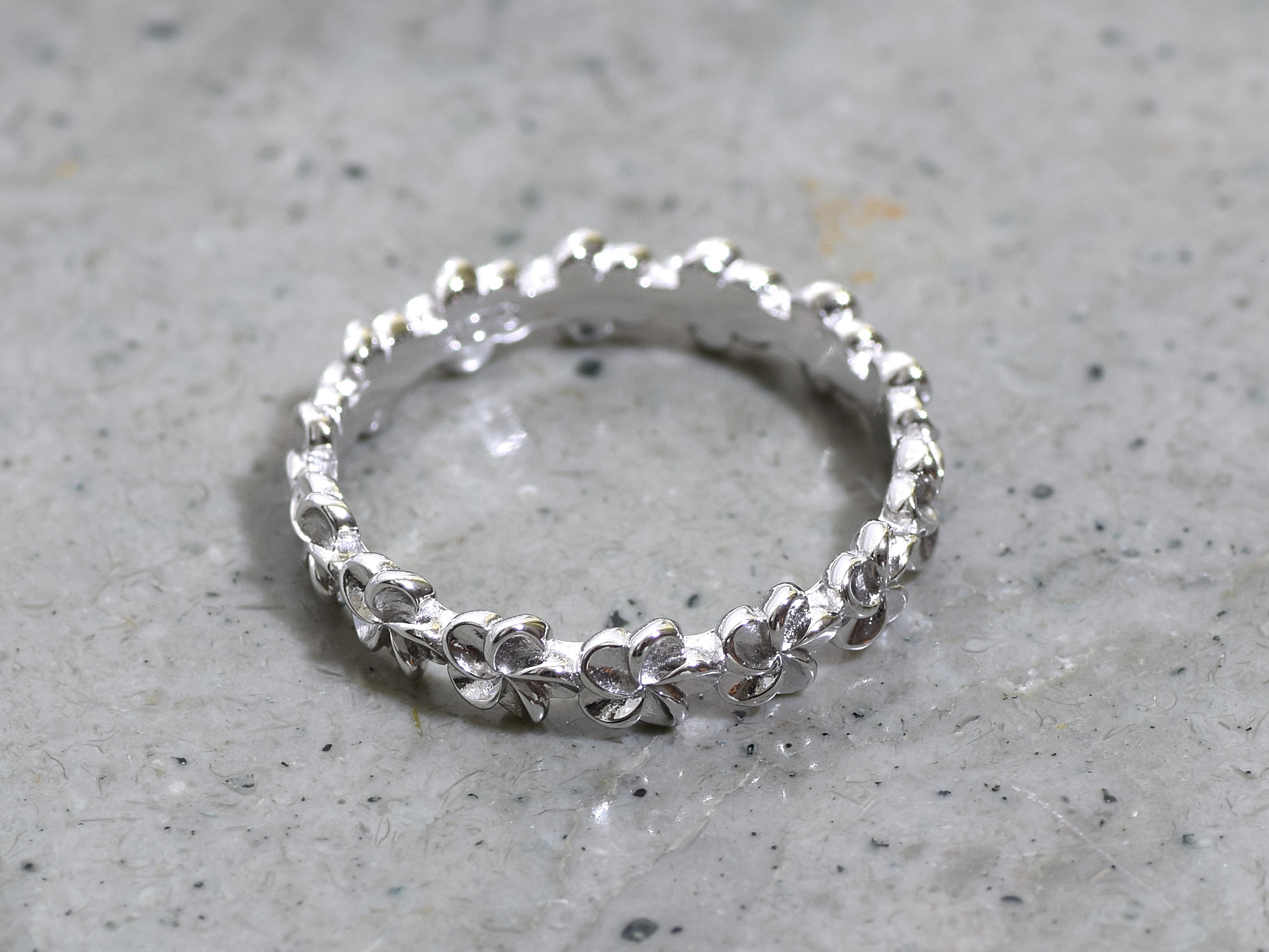 Blomma Ring i Äkta 925 Silver storlek 7, Vackra Små Blommor Accessoar, Natur Smycke - 3