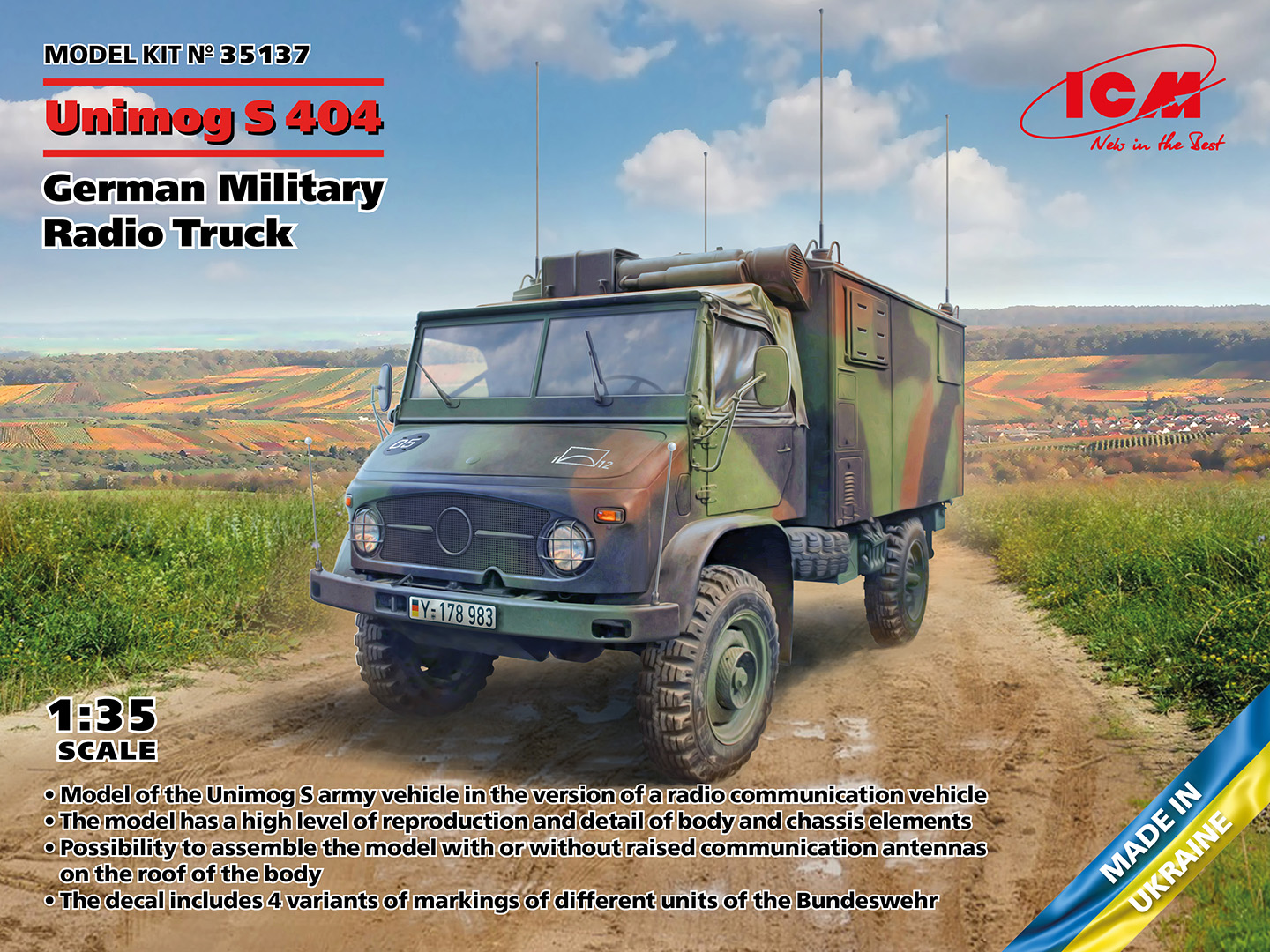 1/35 Unimog S 404, German Military  Radio Truck