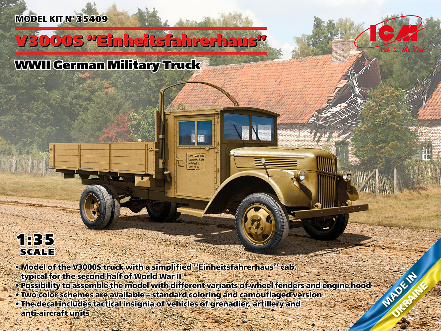 1/35 V3000S 'Einheitsfahrerhaus', WWII  German Military Truck