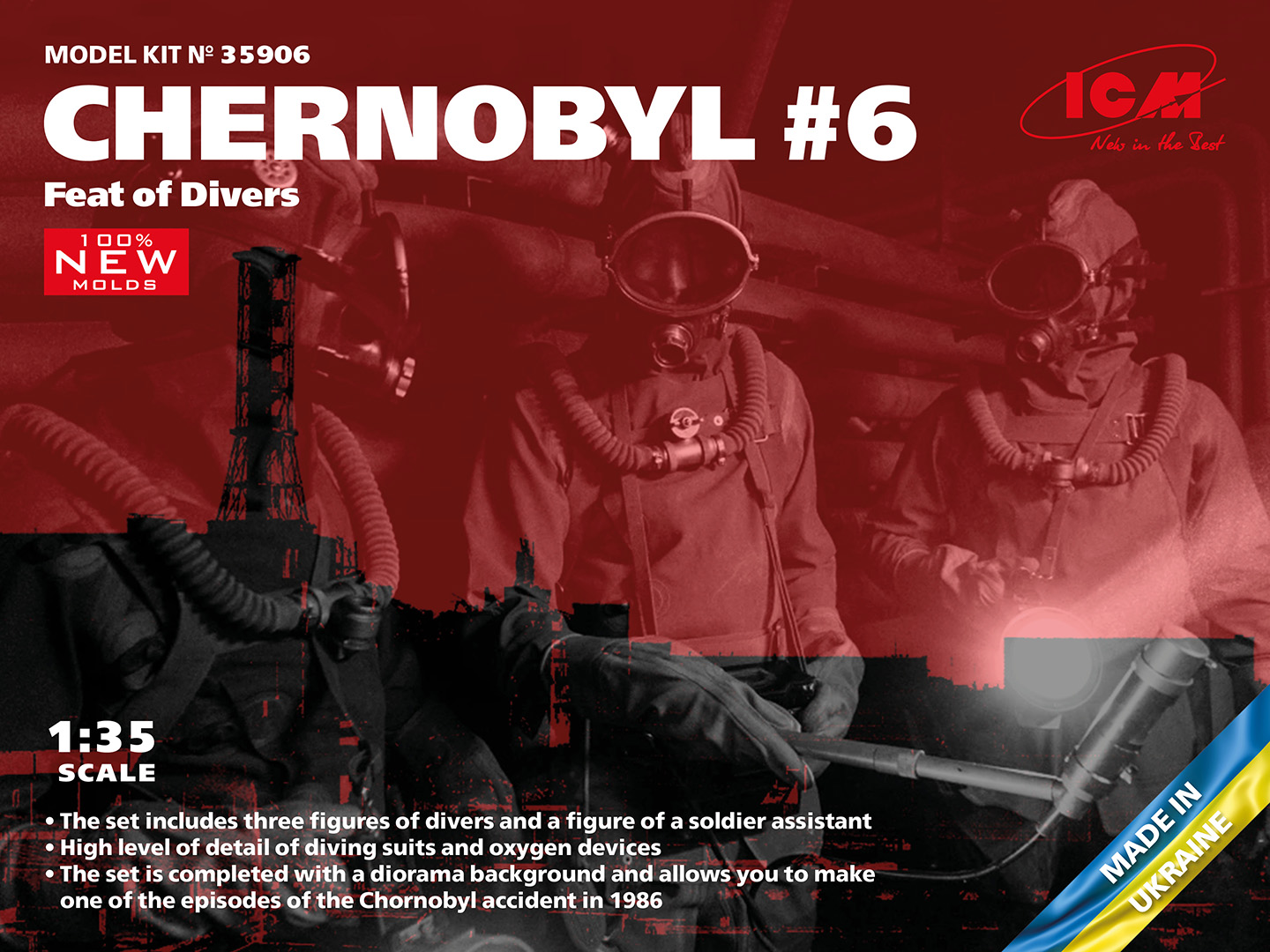 1/35 Chernobyl#6. Feat of Divers (3 figures) (100% new molds)