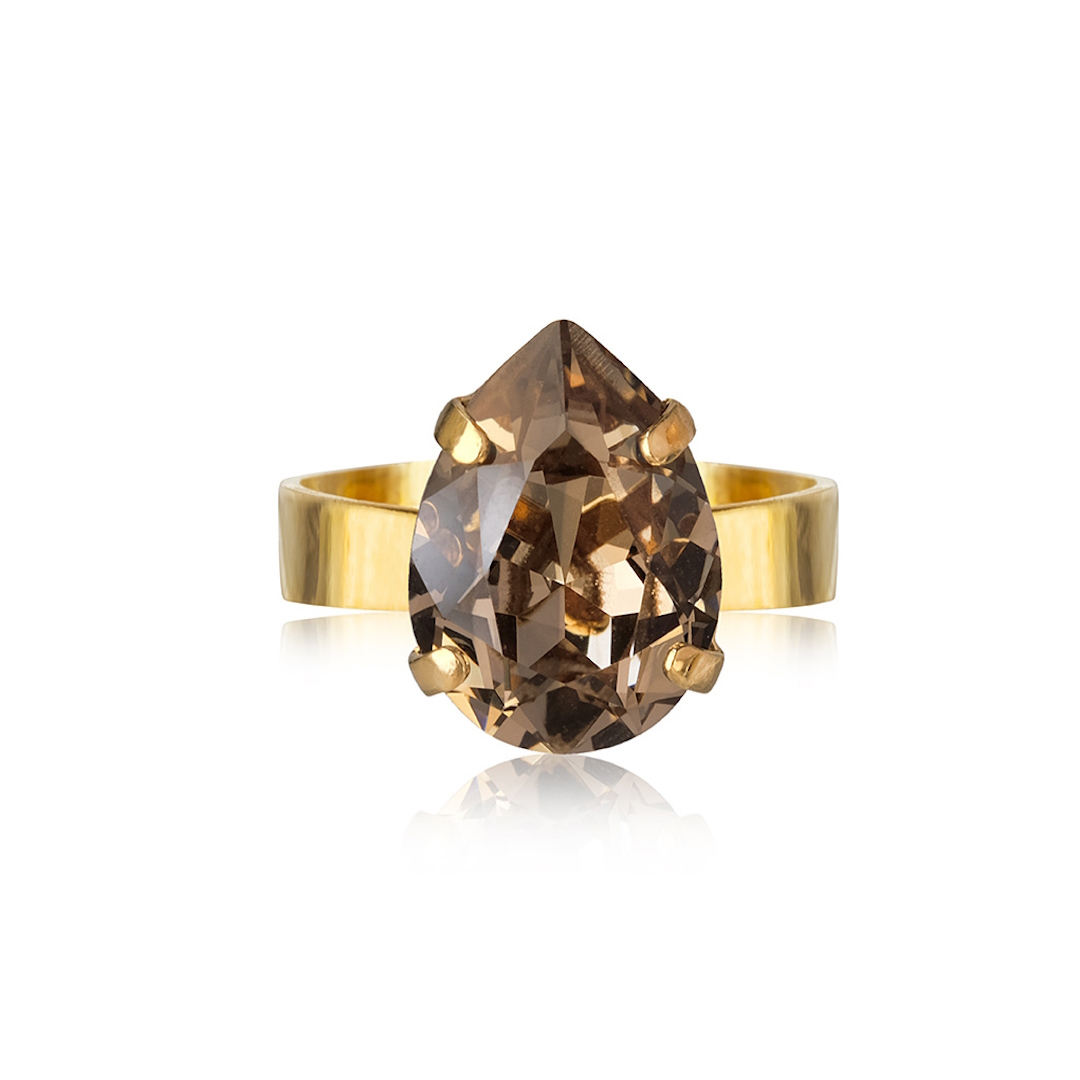 Caroline Svedbom Mini Drop ring guld greige